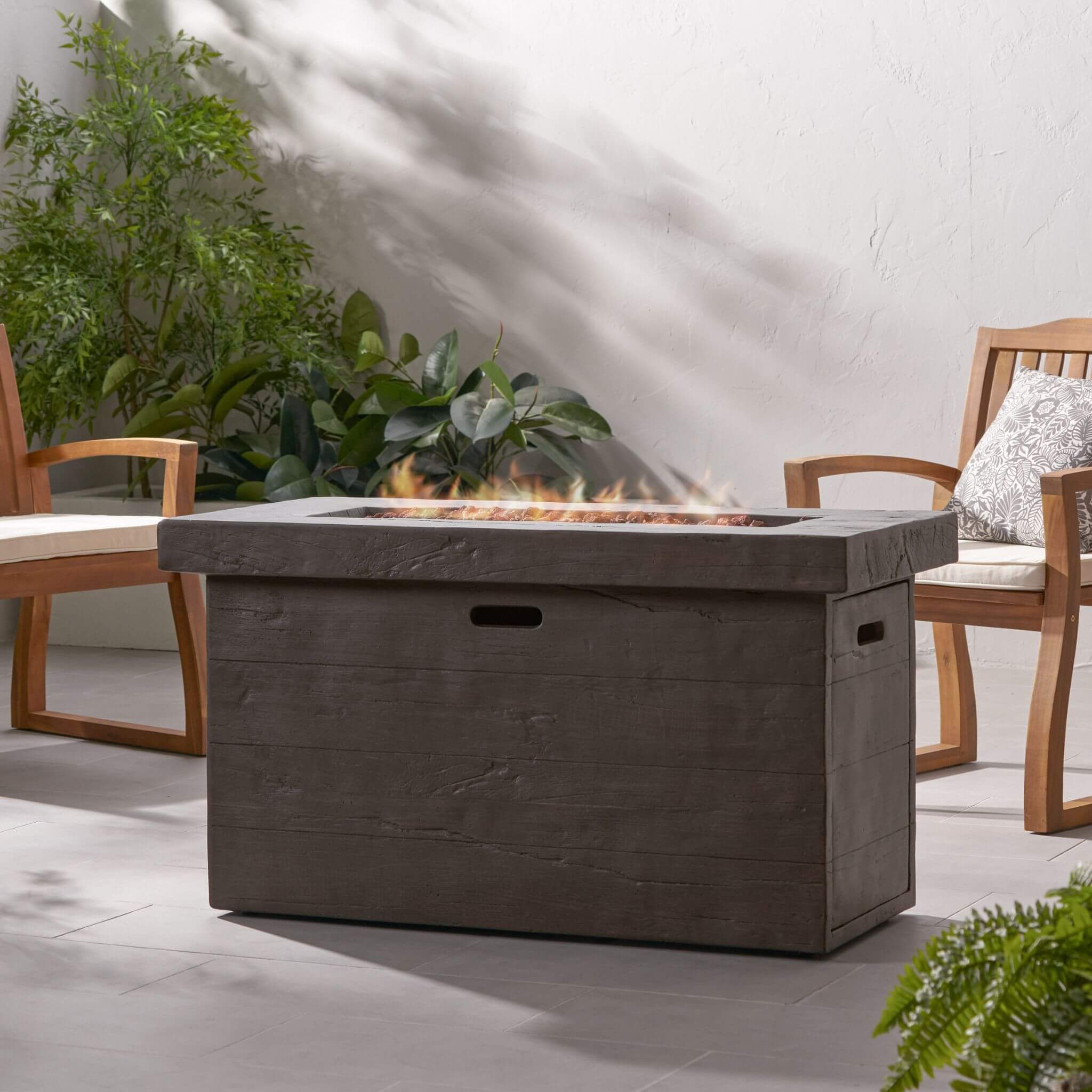 Alora Luxury 45-Inch 50K BTU Rectangular MGO LP Fire Pit