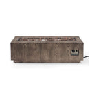 Alora 48-Inch Modern 50K BTU Outdoor Rectangular Propane Gas Fire Pit With Lava Rocks