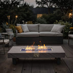 Alora 54-Inch Modern Outdoor Propane Fire Pit Table with Waterproof Cover