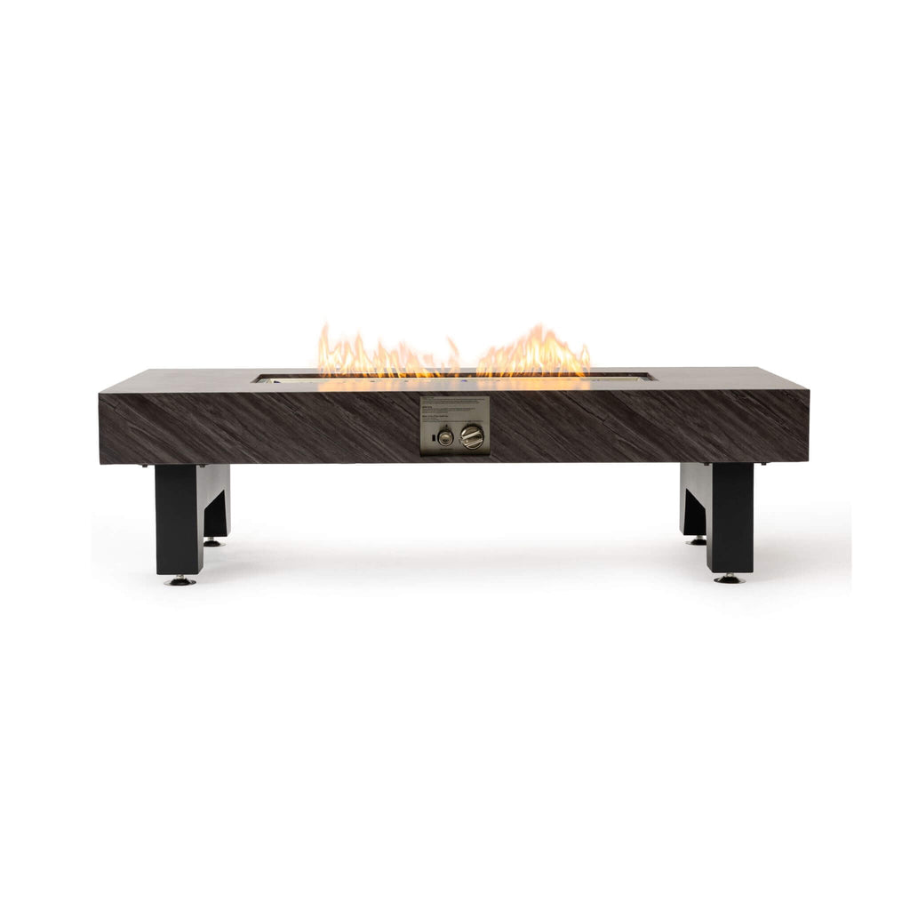 Alora 54-Inch Modern Outdoor Propane Fire Pit Table with Waterproof Cover