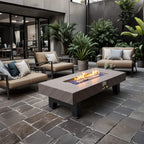 Alora 54-Inch Modern Outdoor Propane Fire Pit Table with Waterproof Cover