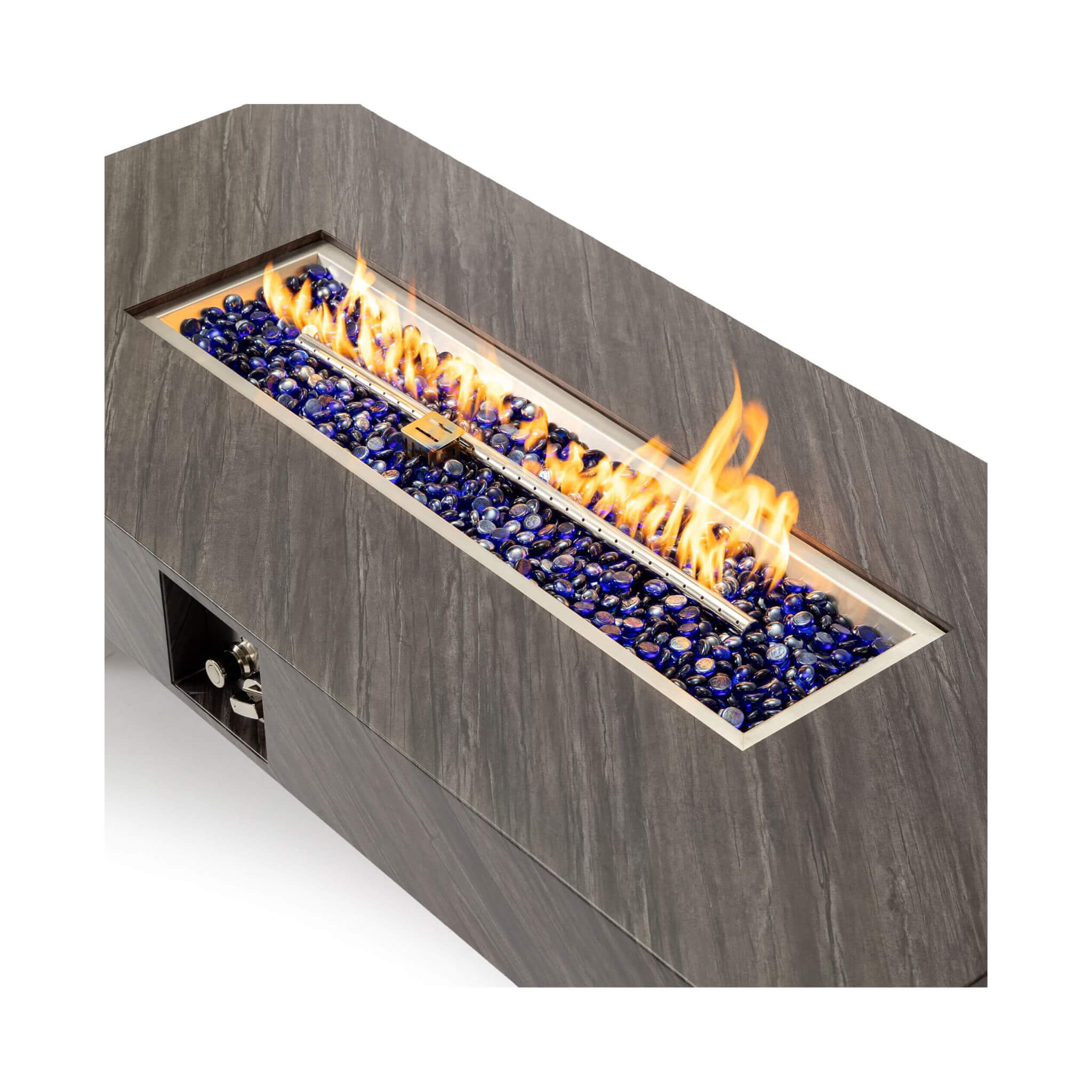 Alora 54-Inch Modern Outdoor Propane Fire Pit Table with Waterproof Cover