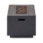 Alora Premium Outdoor Contemporary 40K BTU Rectangular Propane Gas Fire Pit Table