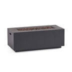 Alora Premium Outdoor Contemporary 40K BTU Rectangular Propane Gas Fire Pit Table
