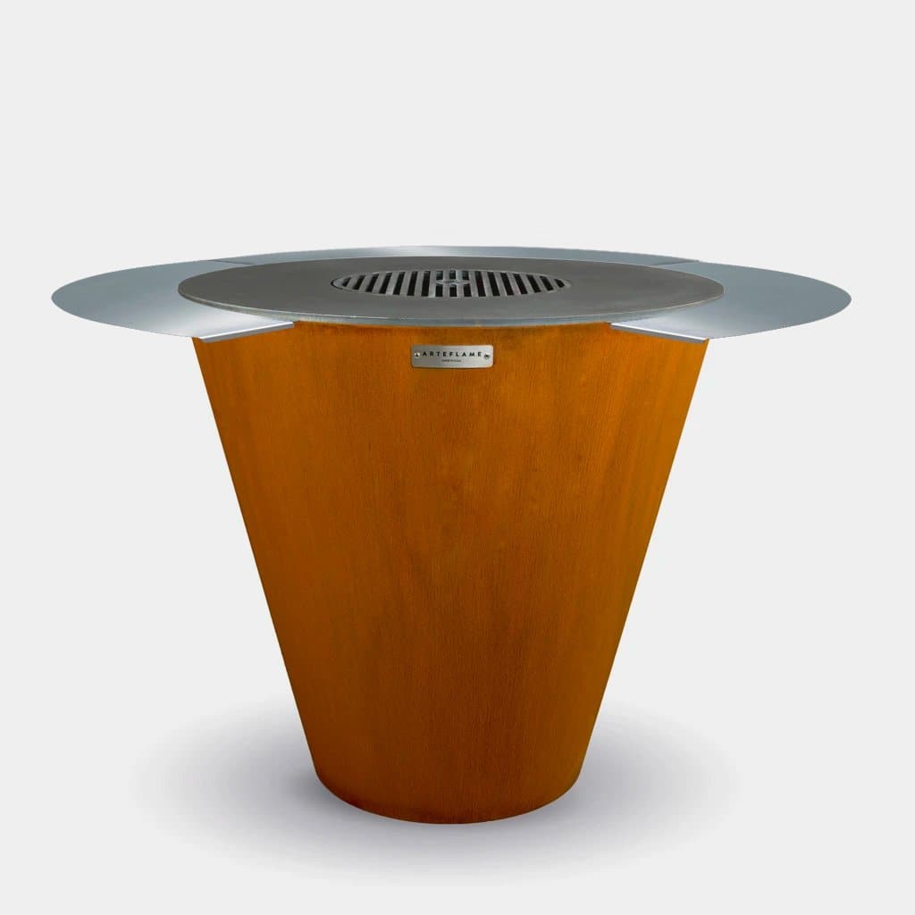Arteflame Classic 40″ — Storage Base Flat-Top Grill & Fire Bowl (CORTEN Steel)