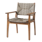 Durable Outdoor Dining Chair Set with Acacia Wood Frame and Wicker Seat