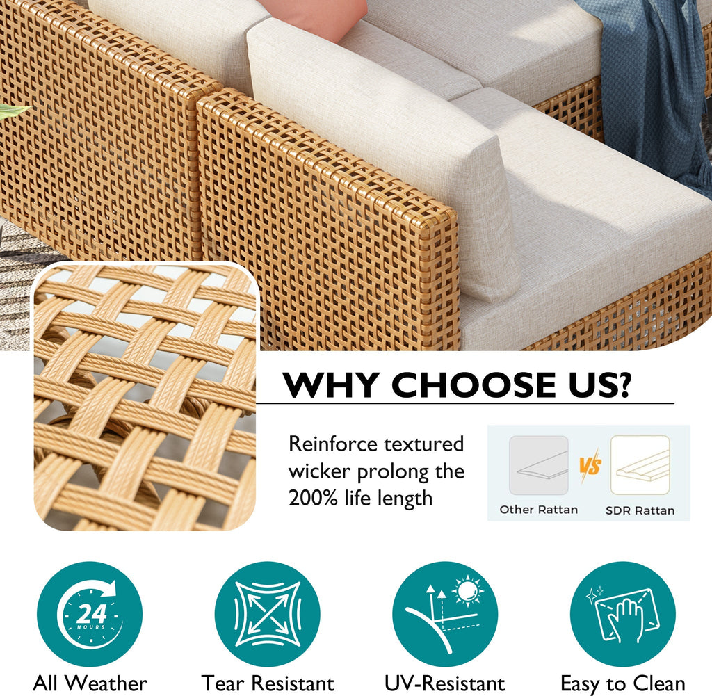 7-Piece Wicker Patio Furniture Set