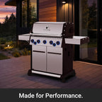 678344 Baron S 590 Pro IR 5-Burner Pellet Ready Propane Gas Grill in Stainless Steel with Infrared Side Burner and Rear Rotisserie Burner