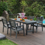 Outdoor Patio Dining Set with Table and Four Chairs