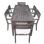7- Piece Acacia Wood Outdoor Dining Set with Cushions