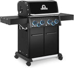 674144 Baron 490 Pro Shadow 4-Burner Pellet Ready Propane Gas Grill in Black with Side Burner and Rear Rotisserie Burner