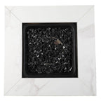 30 In. Gas Fire Pit Table with Cover, Black Glass