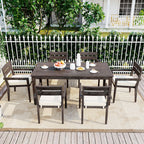 7- Piece Acacia Wood Outdoor Dining Set with Cushions