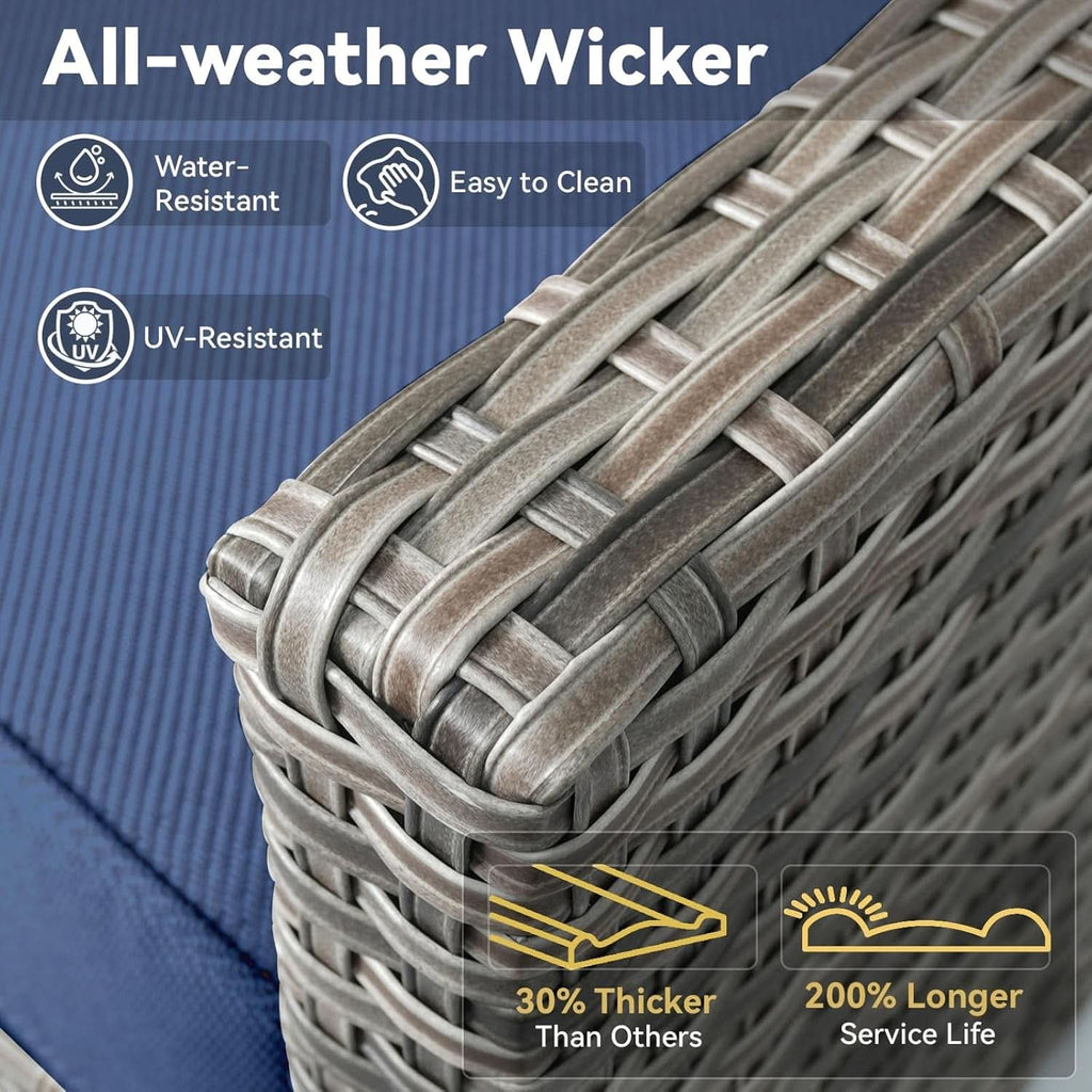Outdoor Patio Furniture Set 5-Piece All Weather Wicker