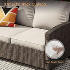 Eight-Piece Outdoor Patio Furniture Set with Firepit