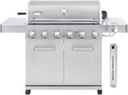 77352 6-Burner Stainless Steel Cabinet Style Propane Gas Grill with Smoke Box(2 Items)