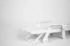 Lounge Chair Outdoor with Wood Texture, HDPE, Adjustable Backrest