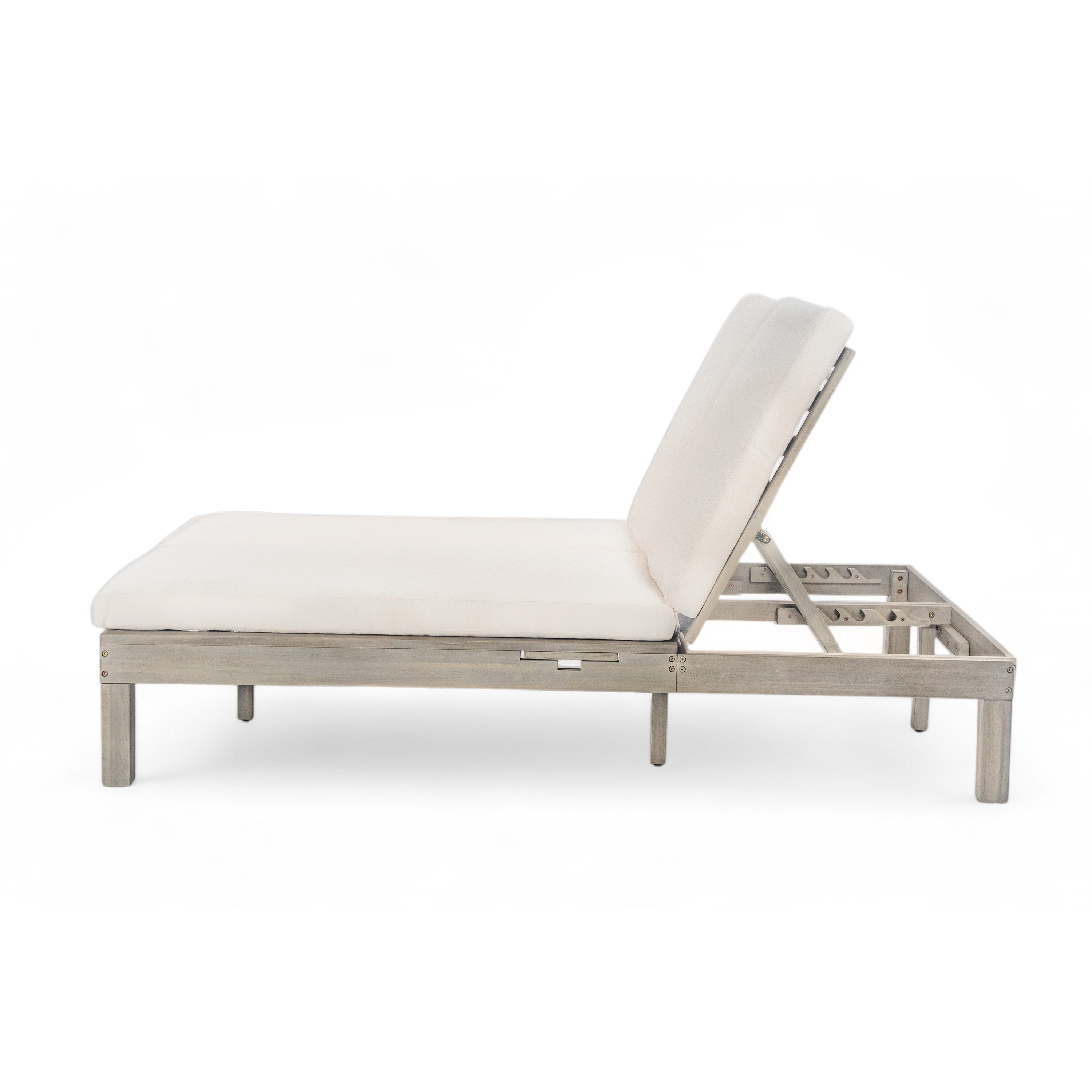 5-Position Adjustable Backrest Double Chaise Lounge Outdoor