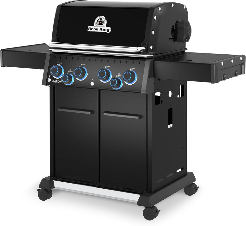 674117 Baron 420 Pro Shadow 4-Burner Pellet Ready Natural Gas Grill in Black
