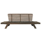 Outdoor Adjustable Patio Wooden Daybed Sofa Chaise Lounge with Cushions