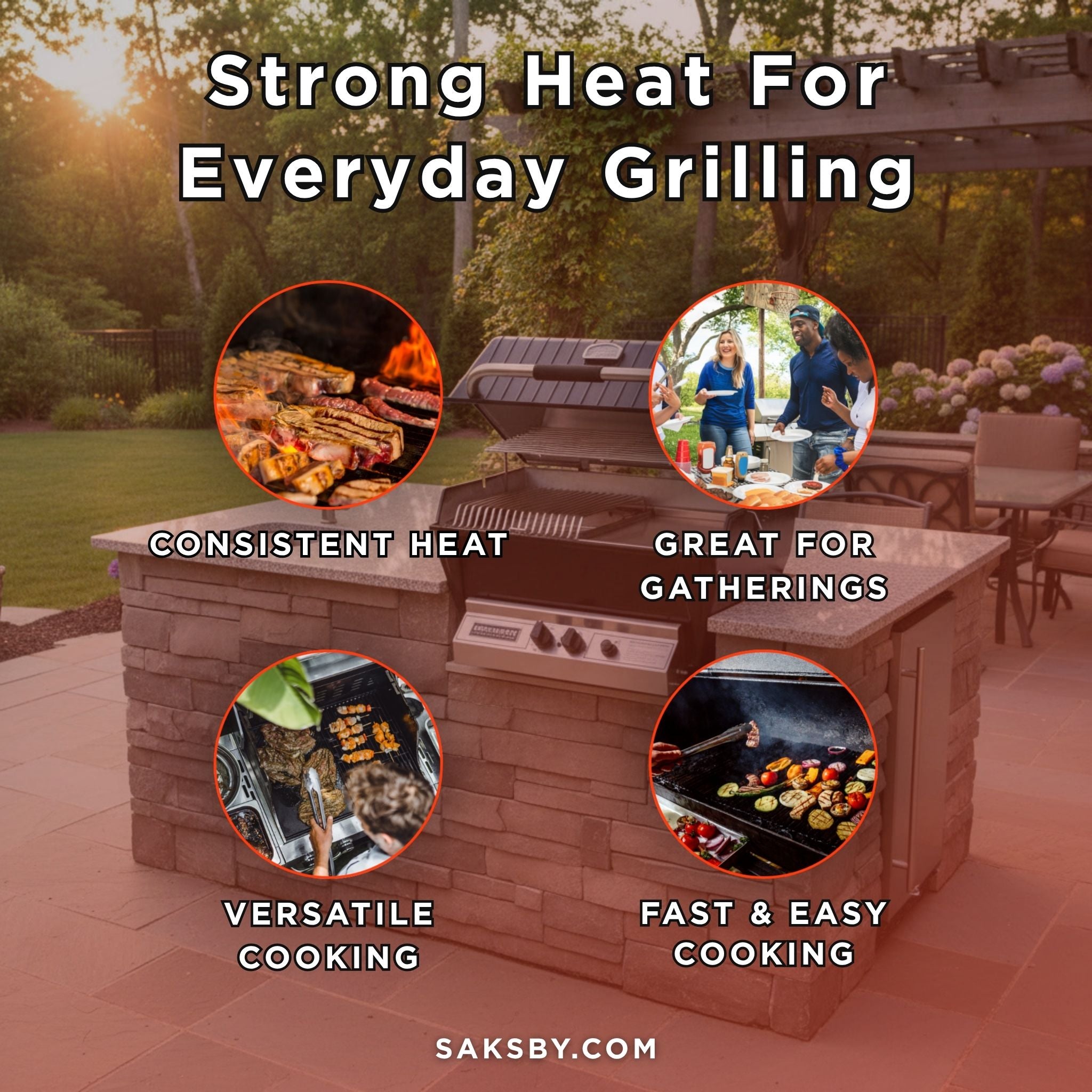Broilmaster P3X Super Premium Cast Aluminum Gas Grill with Flare Busters, Griddle and Smoker Shutter