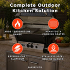 Broilmaster P3X Super Premium Cast Aluminum Gas Grill with Flare Busters, Griddle and Smoker Shutter