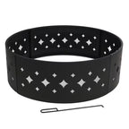 36 In. round Heavy-Duty Steel Diamond Wood Burning Fire Pit Ring