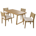 Multi-Person Outdoor Acacia Wood Dining Table and Chair Set