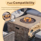 Arthur 7 -Piece Wicker Patio Sofa Conversation Set with Tan Cushions