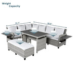 5-Piece Outdoor Patio Rattan Sofa Set