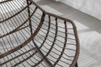 Outdoor Rattan Rocking Chair with Padded Cushion