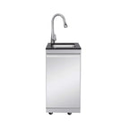 Castelle Flame Deluxe 4-Burner 72000 BTU Stainless Steel Liquid Propane Grill Island