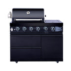 Castelle Flame Monarch 4-Burner 72000 BTU Liquid Propane Grill Island with Fridge and Sink