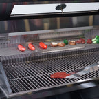 Castelle Flame Ember Premium Black Stainless Steel 4-Burner Liquid Propane Kitchen Grill Island with Rotisserie Kit