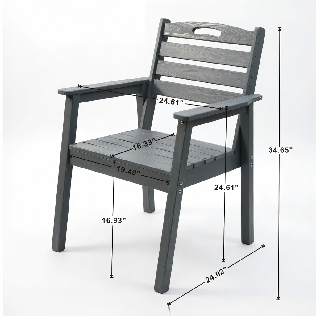 Outdoor Patio Dining Set - Table and Six Chairs