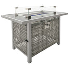 K&K Patio 8-Piece Patio Furniture Set with 43" Fire Pit Table