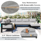 U-Shaped Outdoor Sectional Sofa Set