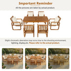 7- Piece Patio Dining Set Outdoor Dining Table and Chairs