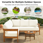 Acacia Solid Wood Patio Furniture Set