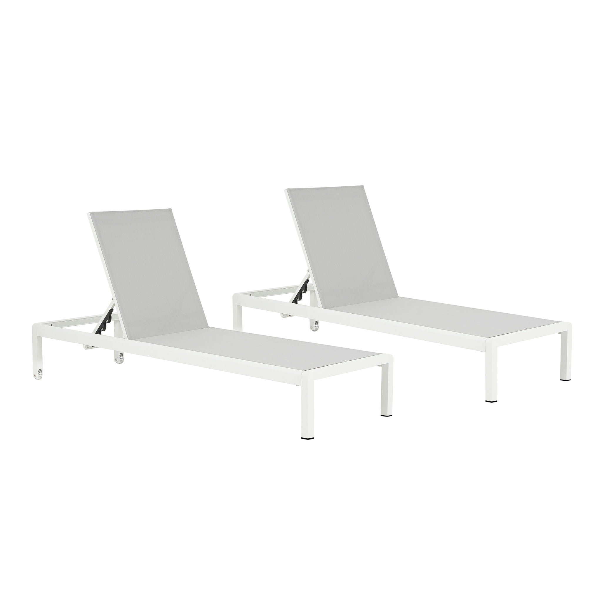 Outdoor Patio Chaise Lounge with 5 Reclining Positions