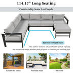 U-Shaped Outdoor Sectional Sofa Set