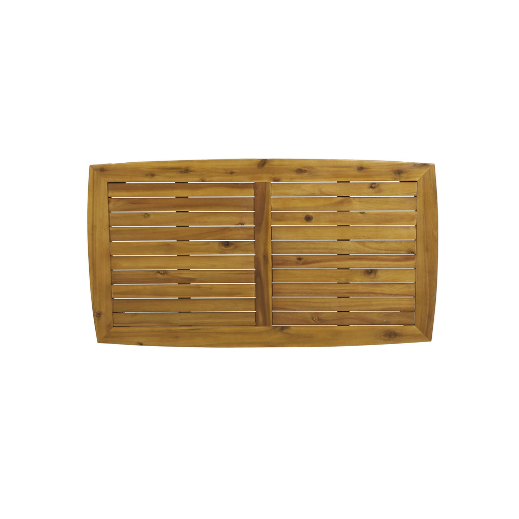 4-Piece Acacia Wood Patio Furniture Set with Cushions