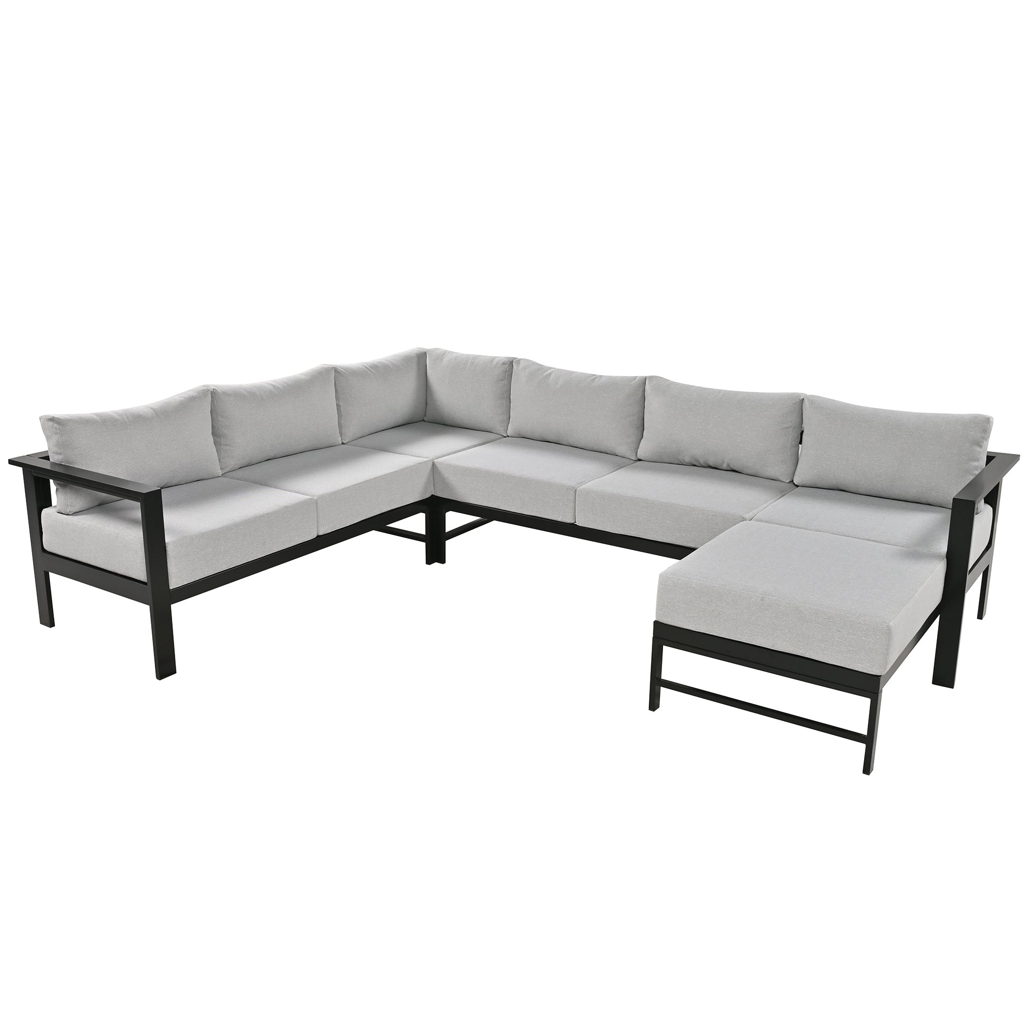 U-Shaped Outdoor Sectional Sofa Set