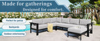 U-Shaped Outdoor Sectional Sofa Set
