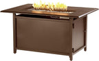 Istanbul-Fpt-Bn Rectangular 46 In. X 31 In. Aluminum Propane Pit, Glass Beads, Two Covers, Lid, 57,000 Btus in Brown Finish Fire Table