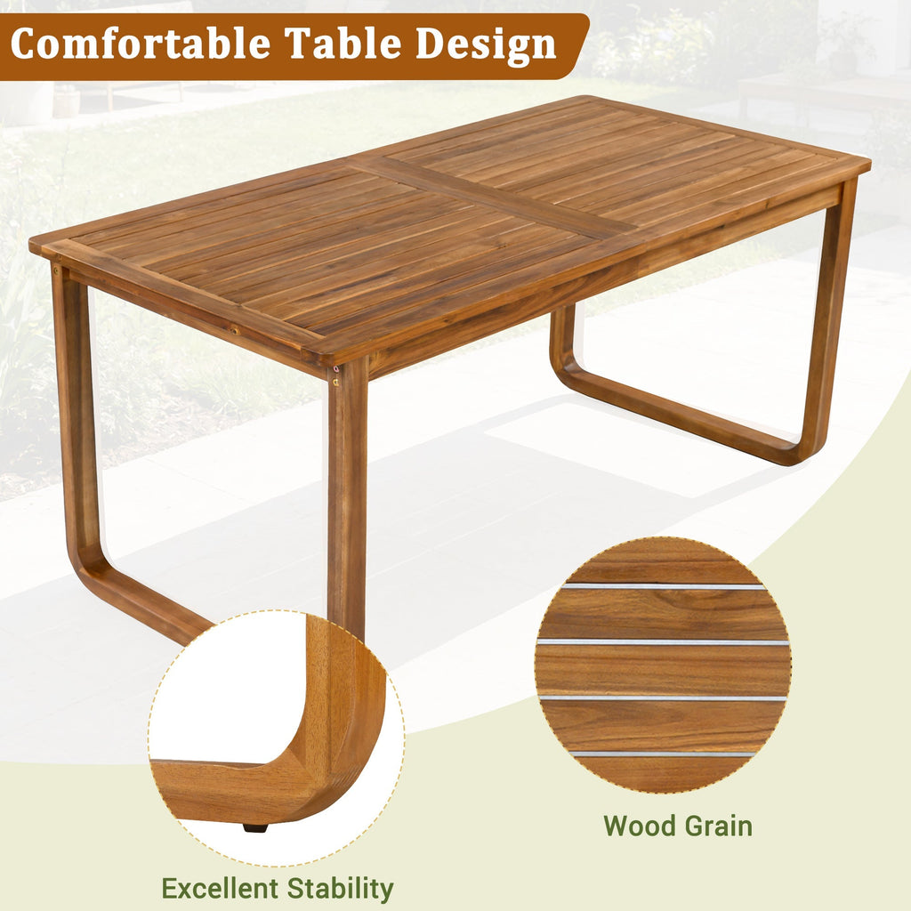 7- Piece Patio Dining Set Outdoor Dining Table and Chairs