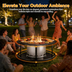Fire Pit Surround Tabletop - 360° Fire Pit Guard for Solo Stove Bonfire & Ranger, Portable Protective Barrier for Wood Burning Fire Pits up to ⌀21", Uv-Resistant Outdoor Fabric (Firepit Not Included)