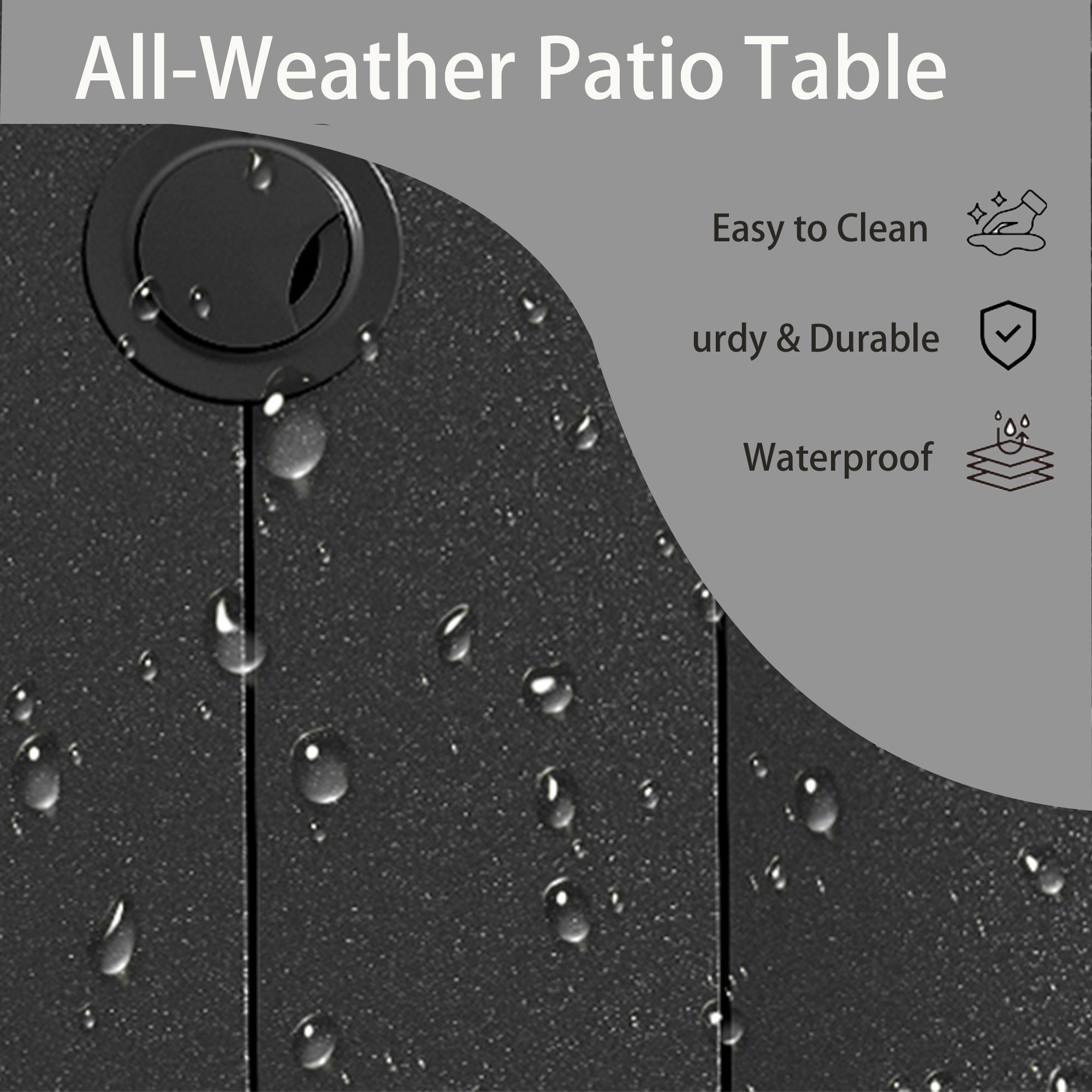 5- Piece Outdoor Patio Dining Set with Stackable Metal Chairs and Round Table