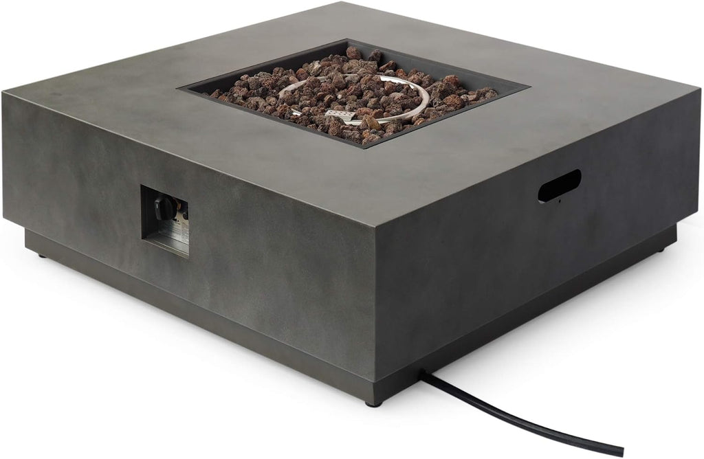 Wellington Outdoor 50,000 BTU Square Fire Pit (No Tank Holder) - Concrete Finish