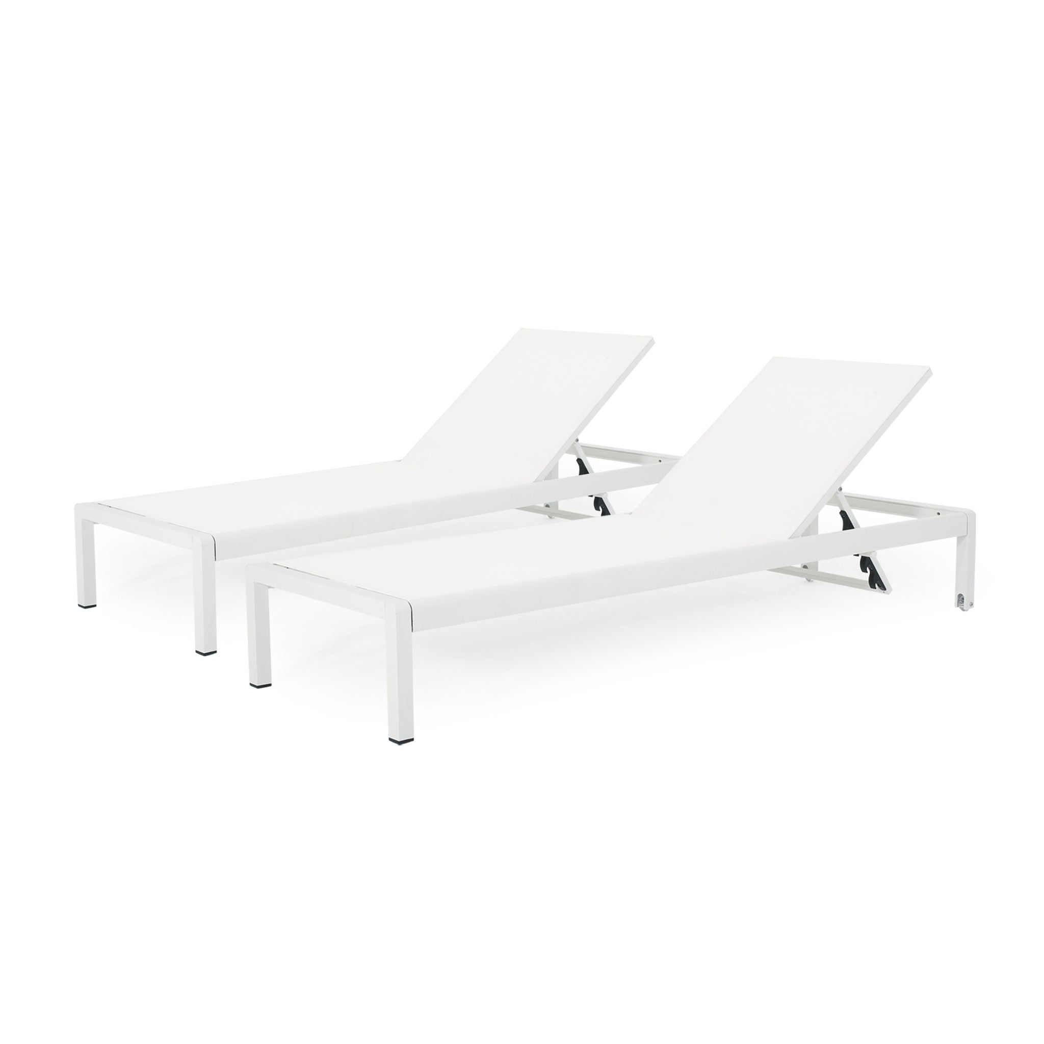 Outdoor Patio Chaise Lounge with 5 Reclining Positions